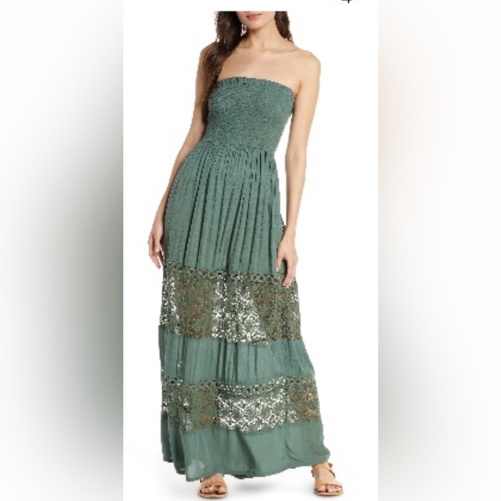 Green Lace Maxi Dress Size S